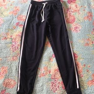 Navy High Waisted Joggers